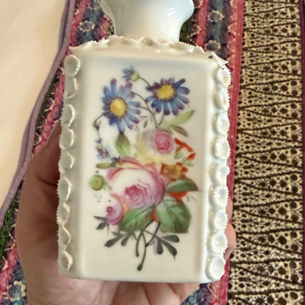 Elegant Floral White Vase